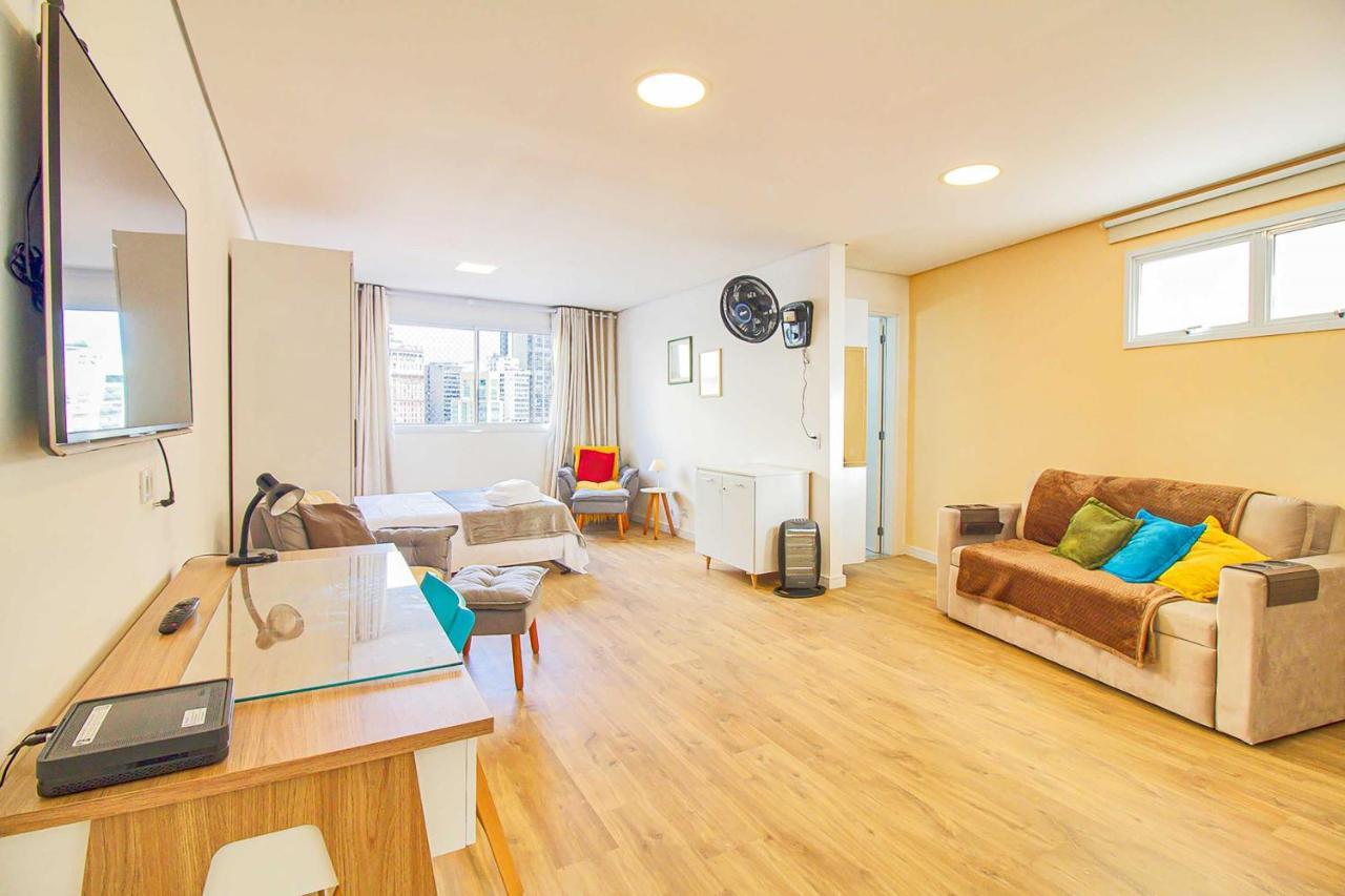 Apto Com Wifi E Home Office No Centro De サンパウロ エクステリア 写真